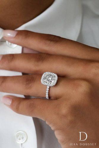 jean dousset engagement rings seamless halo pave band diamond eva