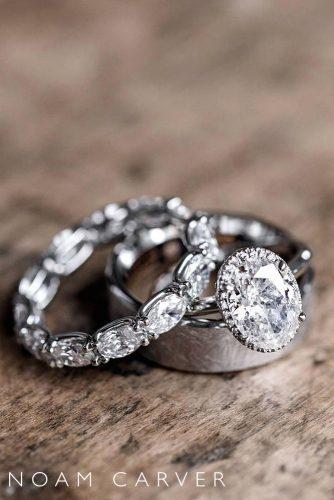 noam carver engagement rings wedding set platinum oval cut diamond