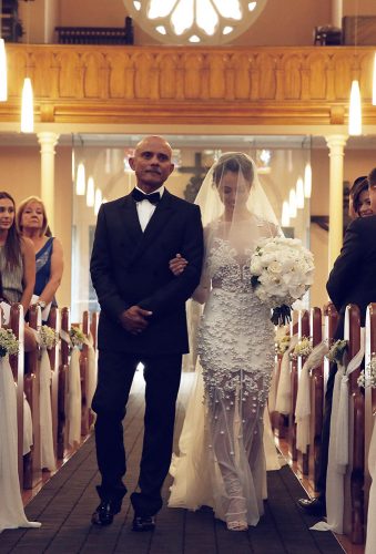 real wedding gabriella jordan bride with dad image haus
