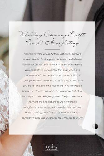 wedding ceremony script handfasting