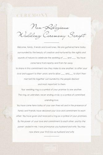 wedding ceremony script non religious