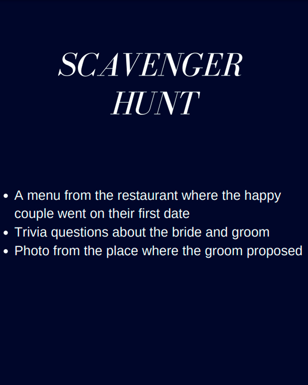 bachelor party games bingo