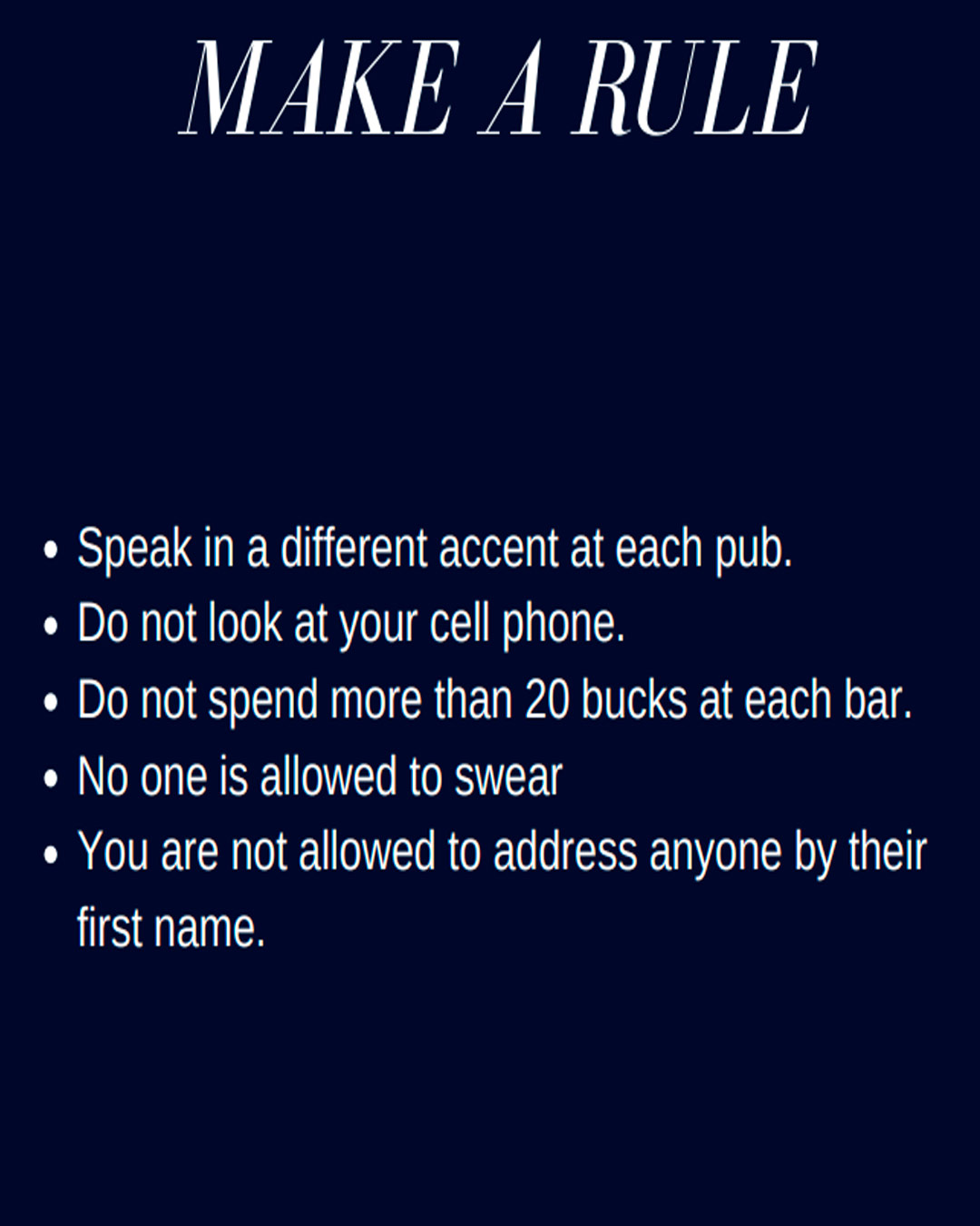 bachelor party games party make rule