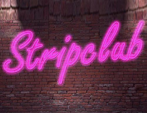 bachelor party strippers letters strip club neon