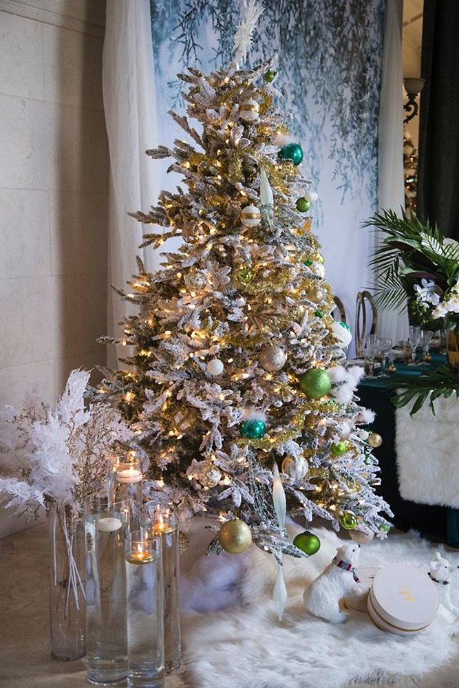 christmas wedding tree décor ideas with light bulbs and colorful balls mpsg weddings