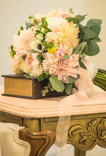 dahlias wedding bouquets classic bouquet with tape olgakubrakphotography