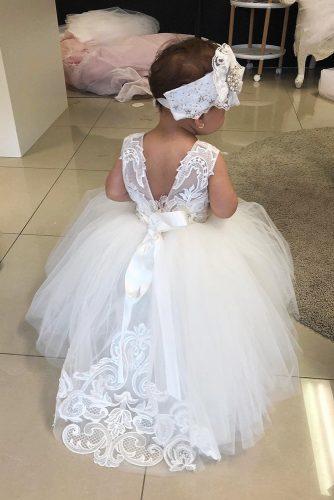 flower girl dresses tutu v back lace vintagerosebyhannahaj