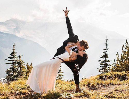 lucky wedding dates 2019 groom kissing bride outdoor