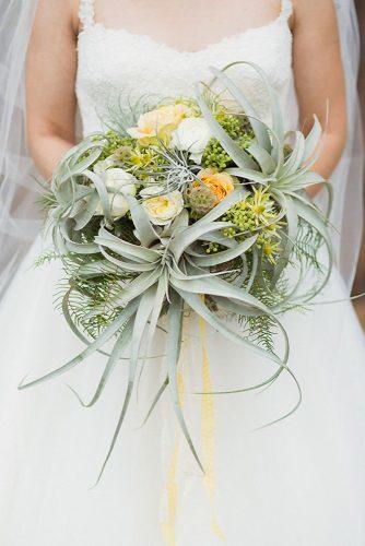 mustard wedding bouquet with succulents and flowers rachel zee photography