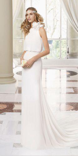 rosa clara wedding dresses elegant simple with 3d floral 2019