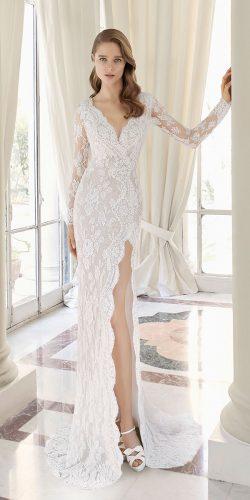 rosa clara wedding dresses with long sleeves full lace slit 2019