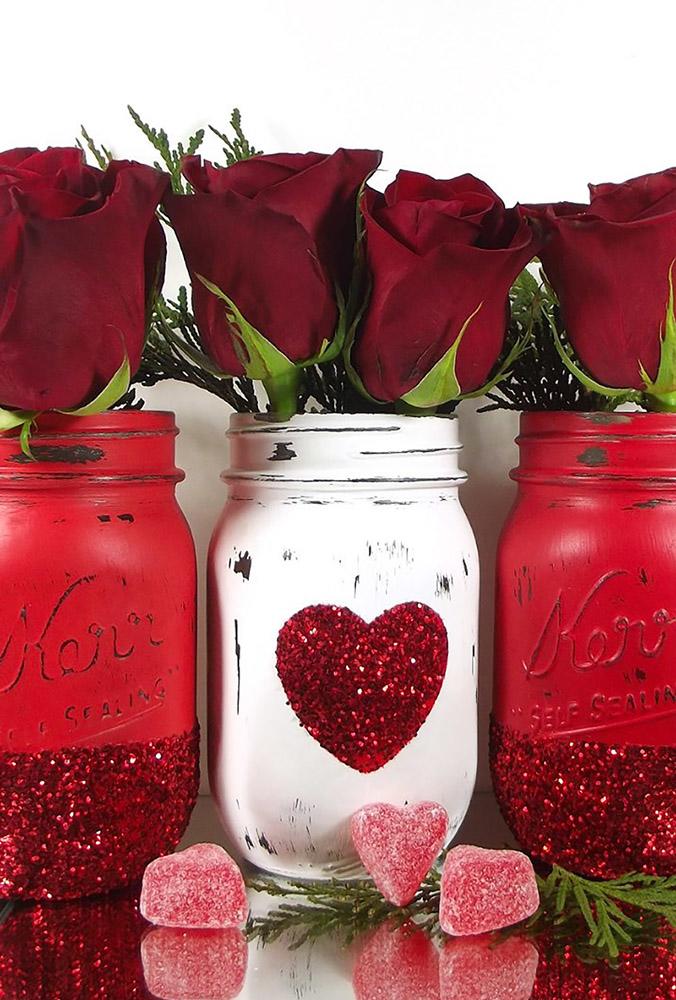 valentines day wedding ideas jars with flower curiouscarrie