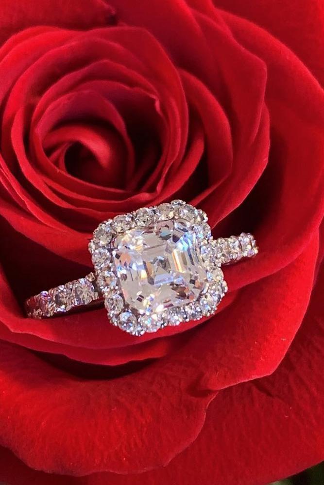 anniversary rings diamond halo white gold engagement rings beautiful anniversary rings