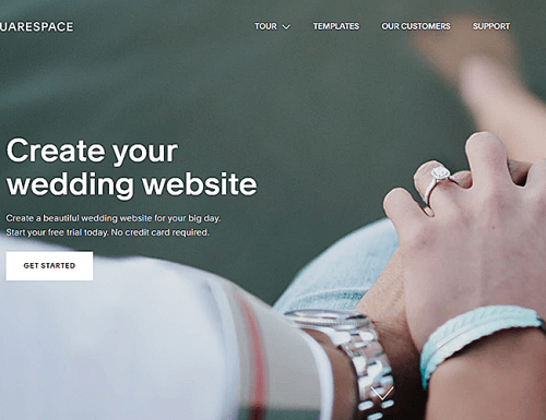 best wedding websites square space