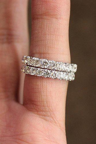 bridal sets stackable diamond rings white gold