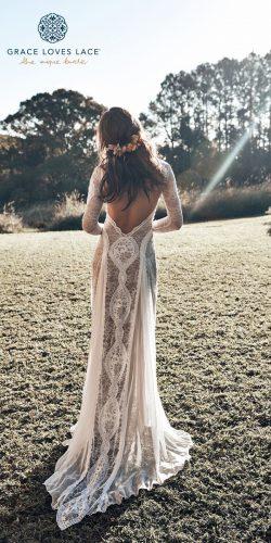 grace loves lace wedding dresses straight boat neck sleeves ivory low back inca