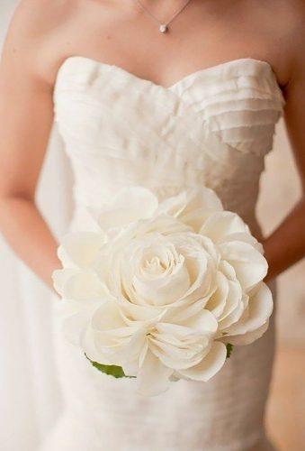 single stem wedding bouquets big rose Scott Andrew Studio