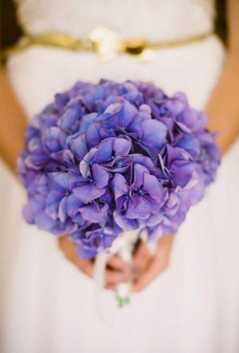 single stem wedding bouquets violet hydrangea Jessica Watson