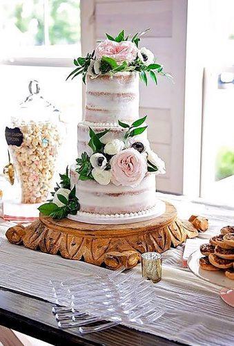 spring wedding cakes naked flower cake gentrysphotography