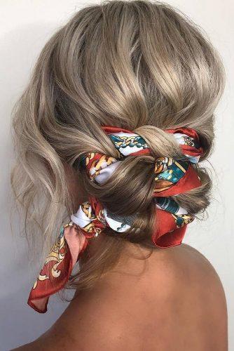 valentines day hairstyles silk scarf and swept low bun hairbybrittany