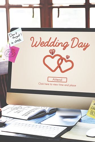 wedding checklist wedding website computer