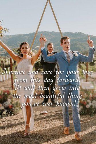 wedding wishes congratulations bride and groom casual ceremony