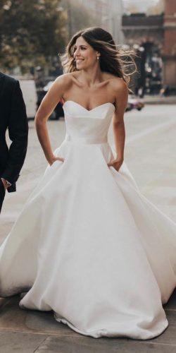 a line wedding dresses sweetheart strpaless neckline simple suzanneneville