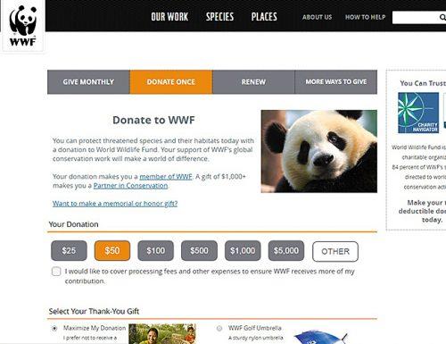anniversary gifts by year donation wwf