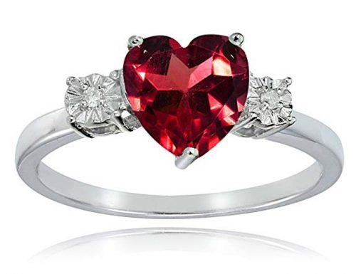anniversary gifts by year heart ruby ring
