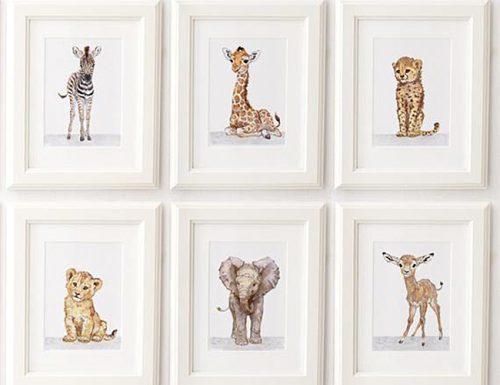 anniversary gifts by year safari nursery print set