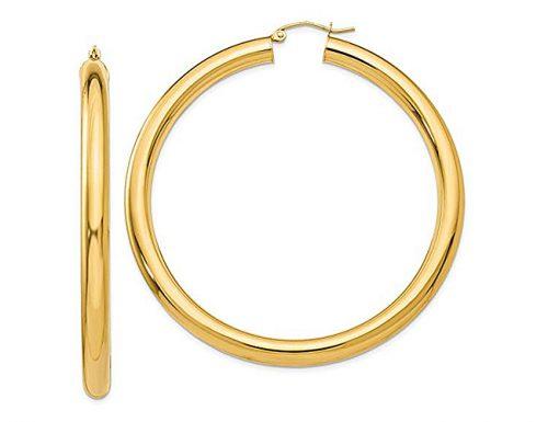 anniversary gifts by year yellow gold hoop earrings