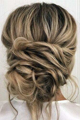 bohemian wedding hairstyles messy low updo on medium blonde hair svglamour