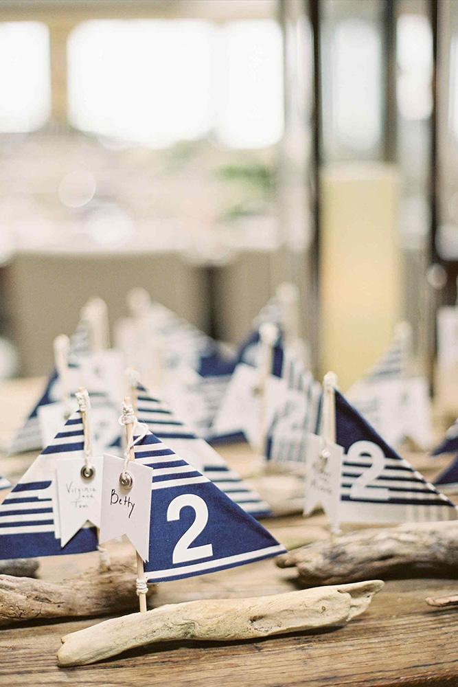 nautical wedding tablenumber ideas with diy ships stephanie hunter photography