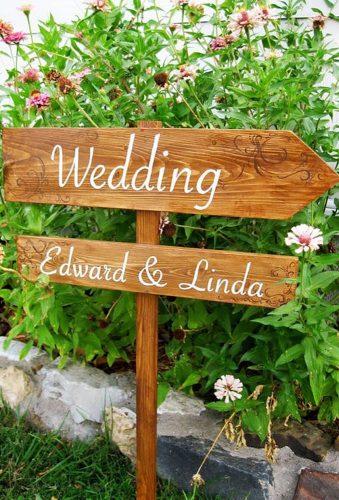 park wedding reception sign SplendidEvents
