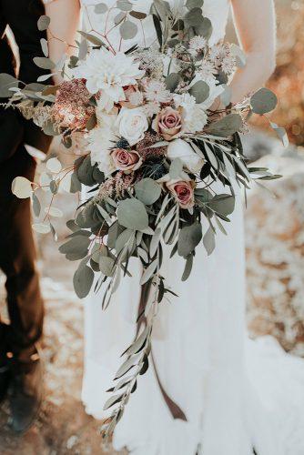 sage green wedding bouquet greenery and dusty pink roses and wildflowers andy roberts photography