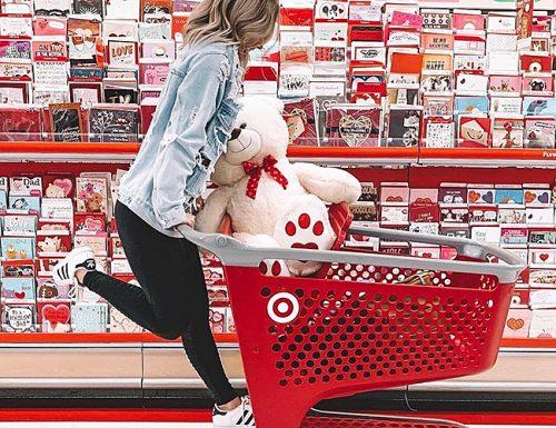 target-wedding registry girl at the store