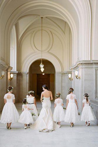 wedding photographers bride with beautiful flower girls aarondelesie