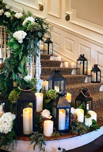 whimsical wedding decor ideas lantern on stairs infullbloomflorist