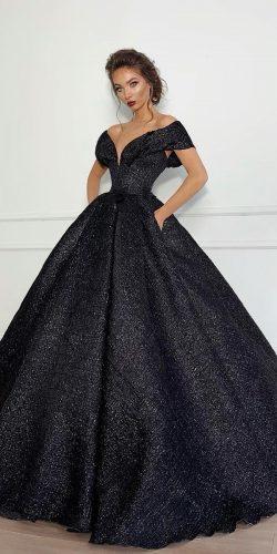 black gown dress for wedding