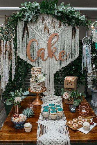 boho wedding trends macreme cake decor Magda K