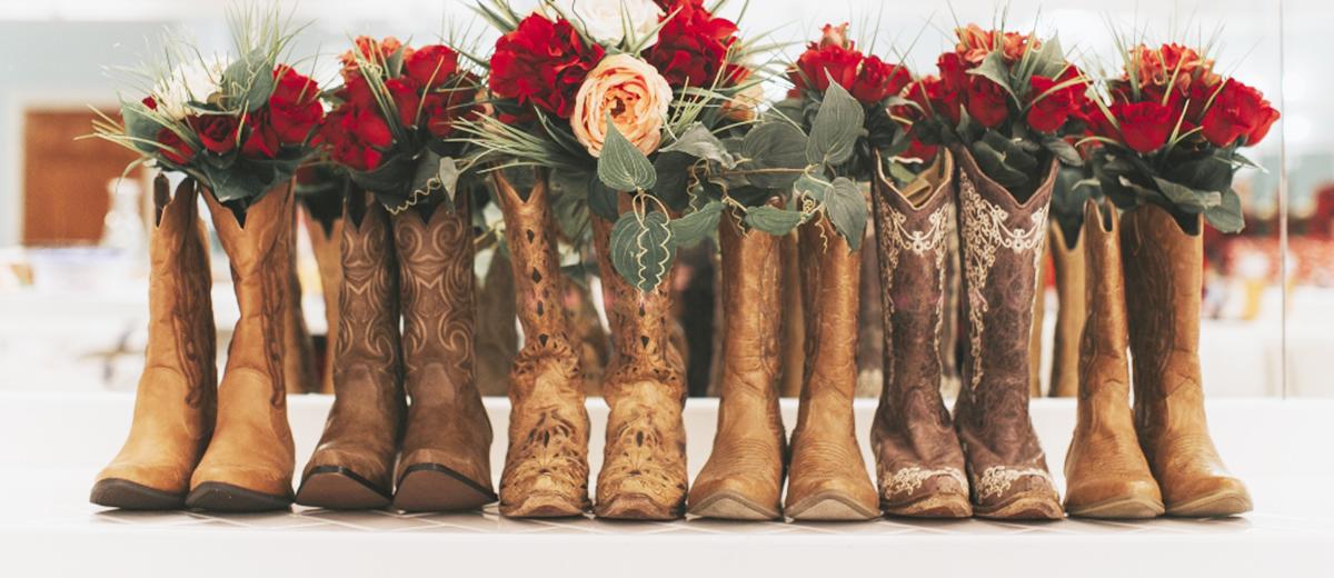 wedding with cowboy boots