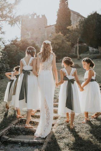flower girl dresses a line with bow country ana gregoric