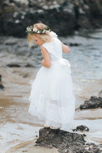 flower girl dresses sleveless for beach country lace miss gen