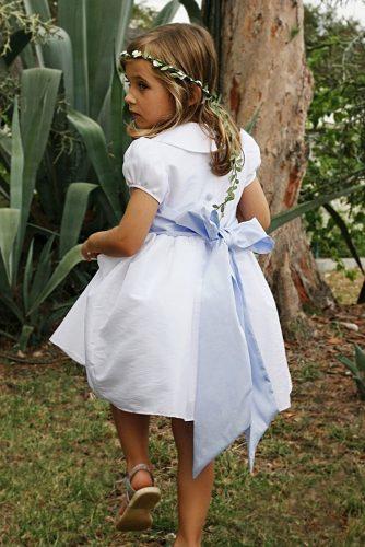 flower girl dresses with cap sleeves blue blue rustic littleeglantine