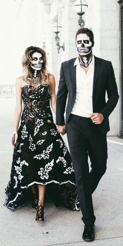 gothic wedding dresses high low sweetheart strapless with white codywestonandrew