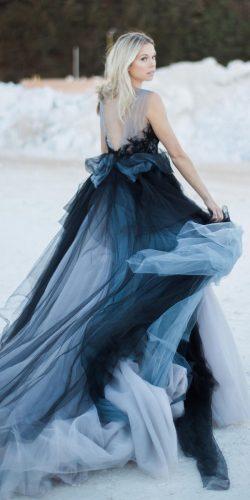 black and teal wedding dresses