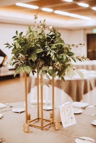 industrial wedding decor grenery centerpiece Bri Costello Photography