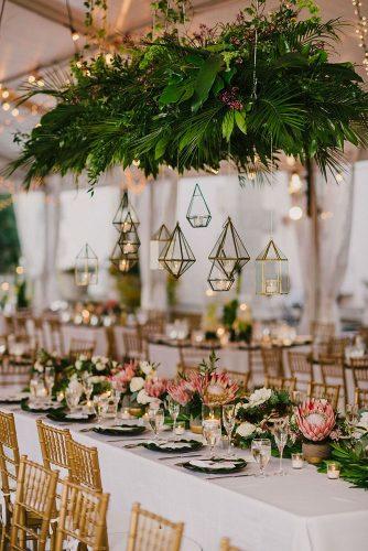 industrial wedding decor hanging reception decor Evan Rich Photography