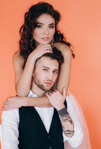 living coral cute bride groom artamonova juli photo
