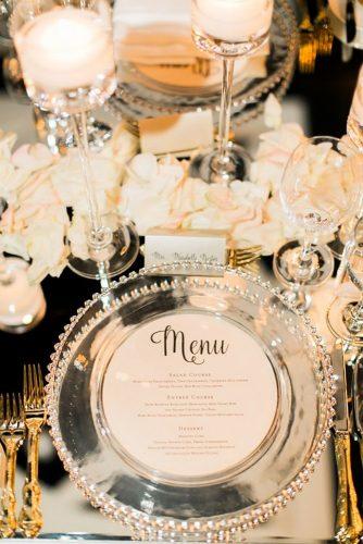luxury wedding decor ideas luxury menu Jacqui Cole Photography